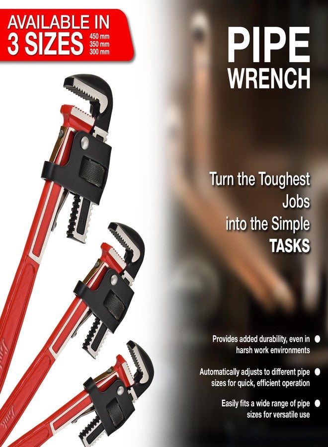 Link Prabal Stillson Type Pipe Wrench 12-Inch with Induction Hardened Teeth and Dip Painted Handle - 300 mm Ideal for || Construction || Heavy-Duty Applications for Industrial & Professional Use - Image 4